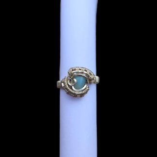 Larimar stone / size 6 ring