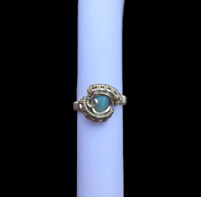 Larimar stone / size 6 ring