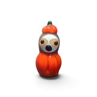 Pumpkin sloth pendant