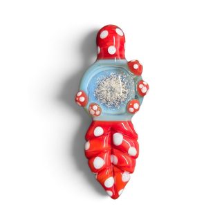 Glow in the dark mushroom leaf pendant